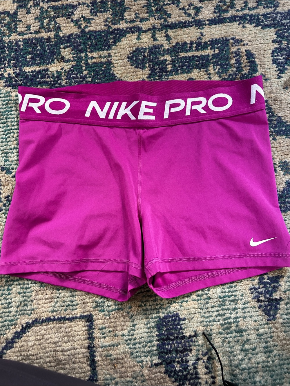 Nike Pro Dri-FIT Shorts Bundle Women’s Size L Black Pink Compression 2 Pair - Picture 4 of 11